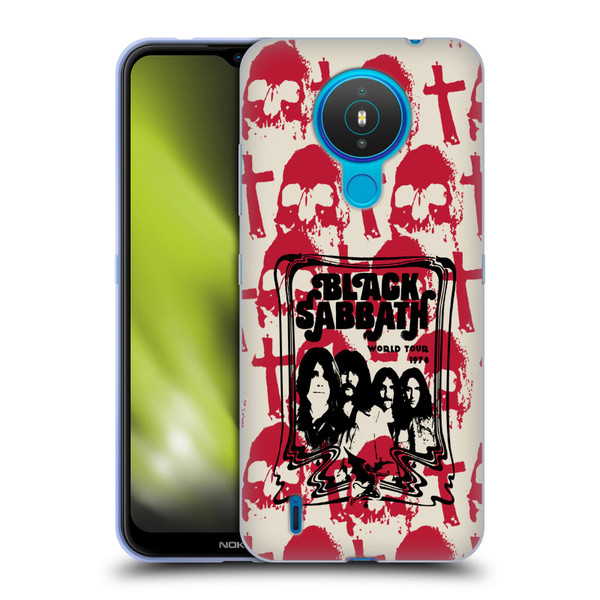 Black Sabbath Key Art Skull Cross World Tour Soft Gel Case for Nokia 1.4