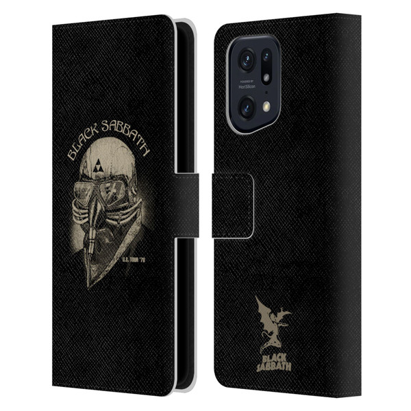 Black Sabbath Key Art US Tour 78 Leather Book Wallet Case Cover For OPPO Find X5 Pro