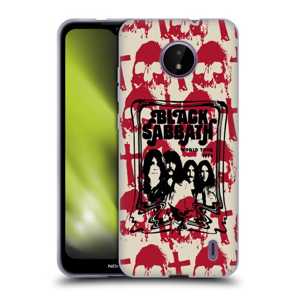 Black Sabbath Key Art Skull Cross World Tour Soft Gel Case for Nokia C10 / C20