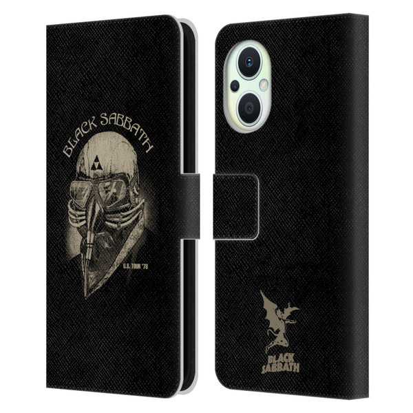 Black Sabbath Key Art US Tour 78 Leather Book Wallet Case Cover For OPPO Reno8 Lite