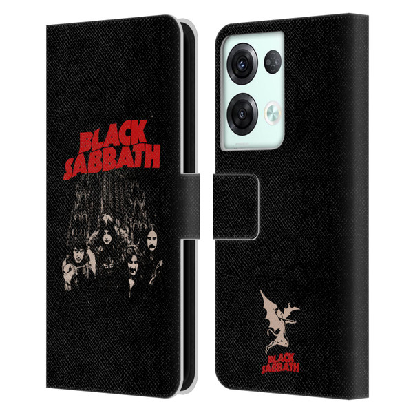 Black Sabbath Key Art Red Logo Leather Book Wallet Case Cover For OPPO Reno8 Pro