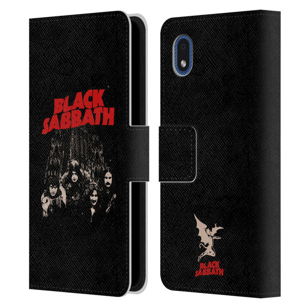 Black Sabbath Key Art Red Logo Leather Book Wallet Case Cover For Samsung Galaxy A01 Core (2020)