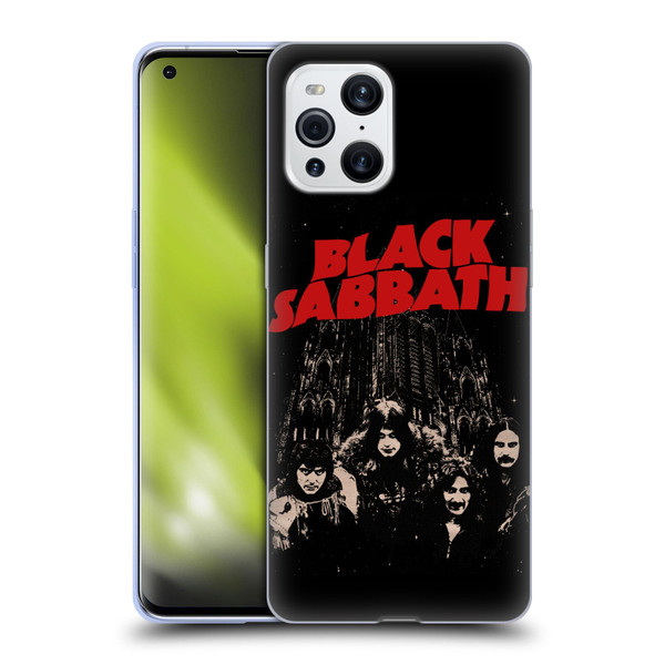 Black Sabbath Key Art Red Logo Soft Gel Case for OPPO Find X3 / Pro