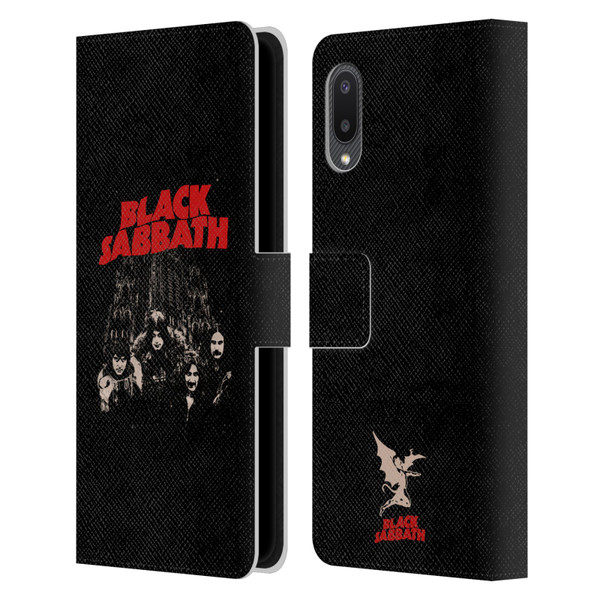 Black Sabbath Key Art Red Logo Leather Book Wallet Case Cover For Samsung Galaxy A02/M02 (2021)