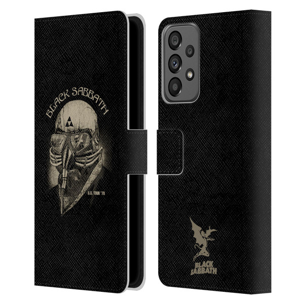 Black Sabbath Key Art US Tour 78 Leather Book Wallet Case Cover For Samsung Galaxy A73 5G (2022)