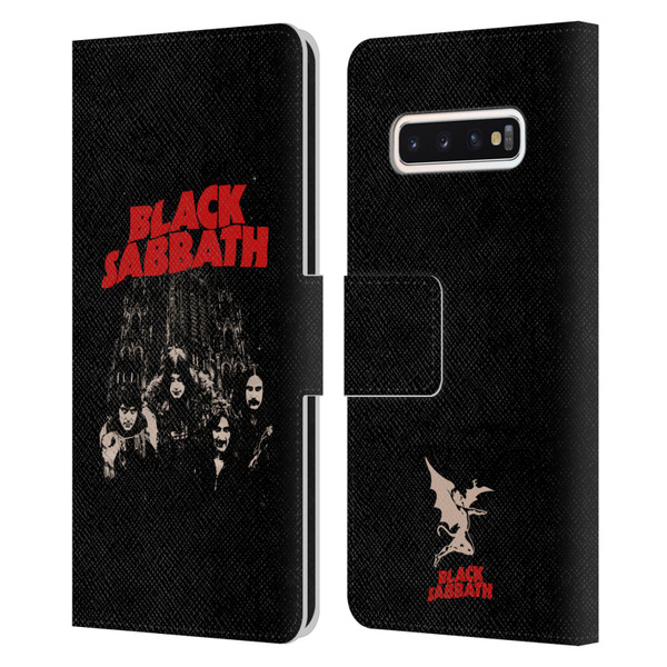 Black Sabbath Key Art Red Logo Leather Book Wallet Case Cover For Samsung Galaxy S10