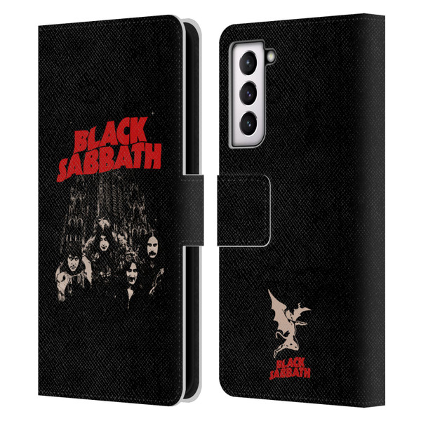 Black Sabbath Key Art Red Logo Leather Book Wallet Case Cover For Samsung Galaxy S21 5G