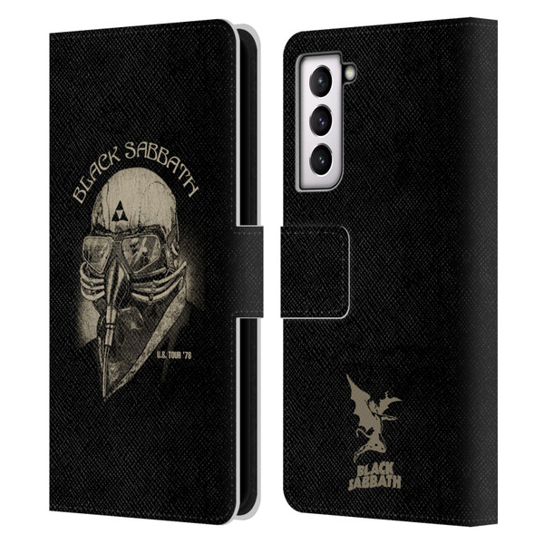 Black Sabbath Key Art US Tour 78 Leather Book Wallet Case Cover For Samsung Galaxy S21 5G