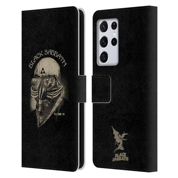 Black Sabbath Key Art US Tour 78 Leather Book Wallet Case Cover For Samsung Galaxy S21 Ultra 5G