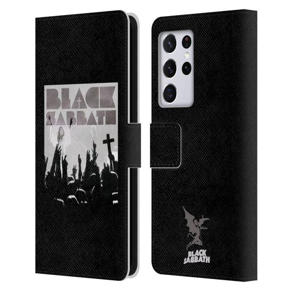 Black Sabbath Key Art Victory Leather Book Wallet Case Cover For Samsung Galaxy S21 Ultra 5G