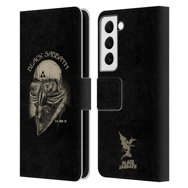 Black Sabbath Key Art US Tour 78 Leather Book Wallet Case Cover For Samsung Galaxy S22 5G