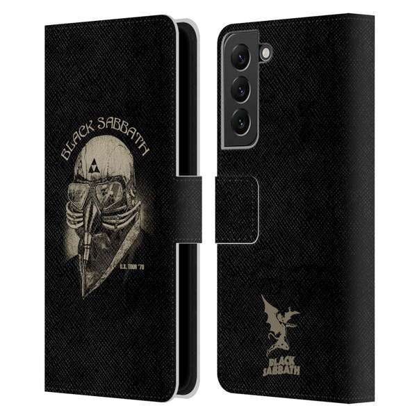 Black Sabbath Key Art US Tour 78 Leather Book Wallet Case Cover For Samsung Galaxy S22+ 5G