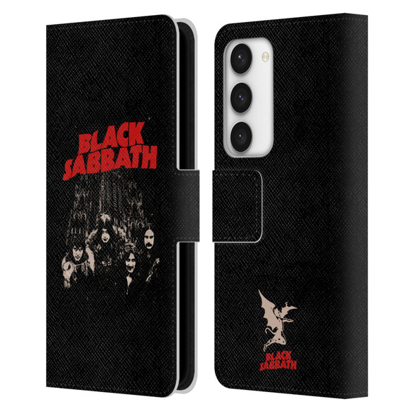 Black Sabbath Key Art Red Logo Leather Book Wallet Case Cover For Samsung Galaxy S23 5G