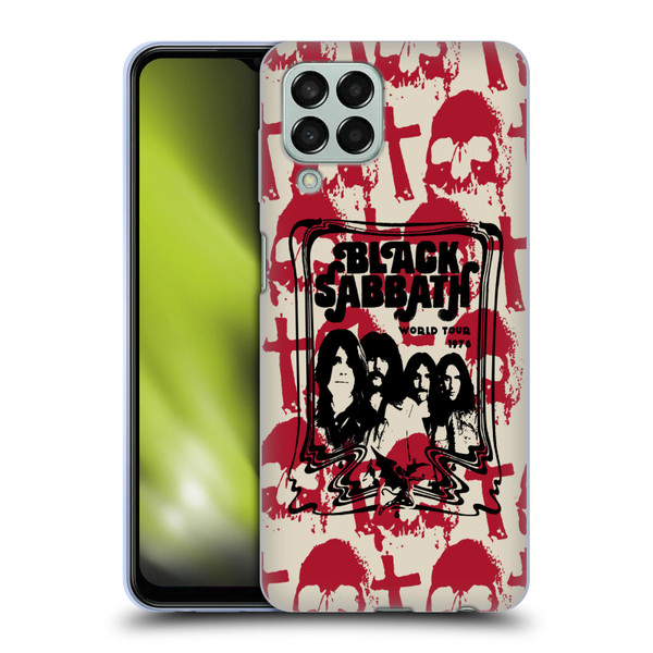 Black Sabbath Key Art Skull Cross World Tour Soft Gel Case for Samsung Galaxy M33 (2022)