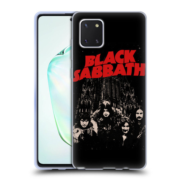 Black Sabbath Key Art Red Logo Soft Gel Case for Samsung Galaxy Note10 Lite