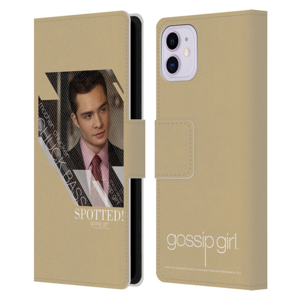 Gossip Girl Graphics Chuck Leather Book Wallet Case Cover For Apple iPhone 11