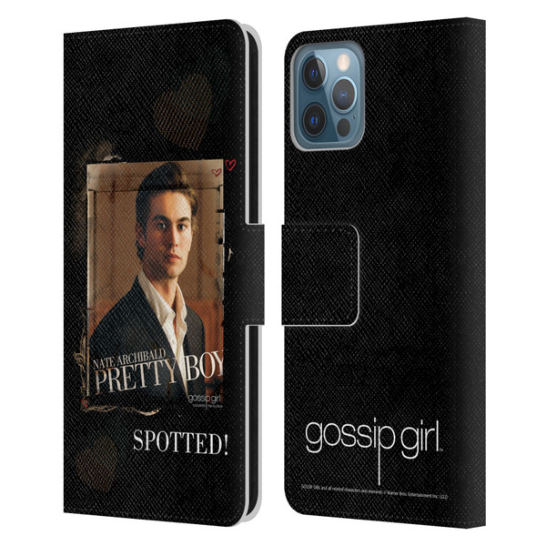 Gossip Girl Graphics Nate Leather Book Wallet Case Cover For Apple iPhone 12 / iPhone 12 Pro