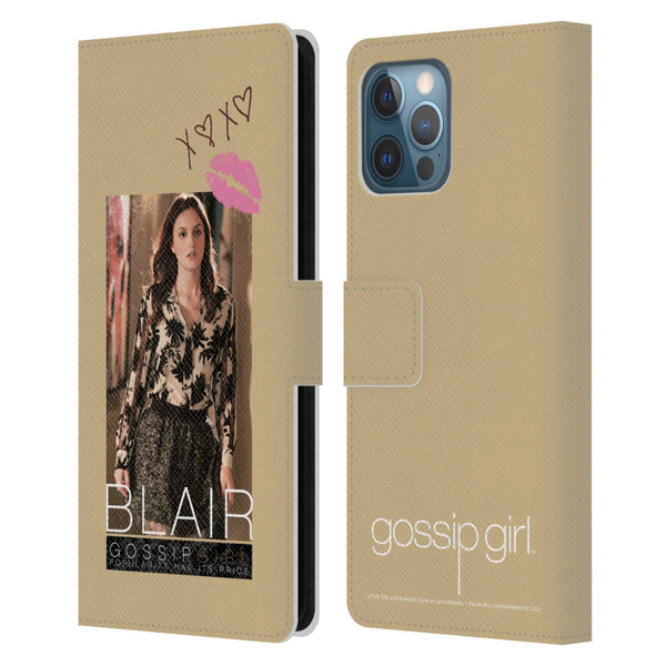 Gossip Girl Graphics Blair Leather Book Wallet Case Cover For Apple iPhone 12 Pro Max