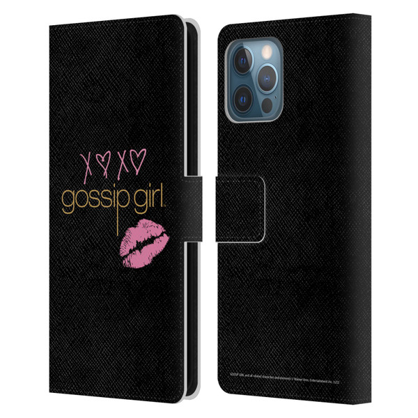 Gossip Girl Graphics XOXO Leather Book Wallet Case Cover For Apple iPhone 12 Pro Max