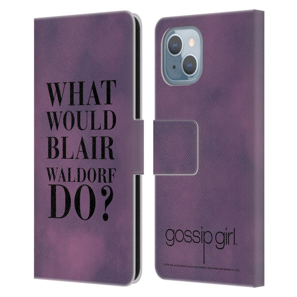 Gossip Girl Graphics What Would Blair Leather Book Wallet Case Cover For Apple iPhone 14