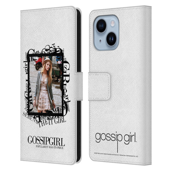 Gossip Girl Graphics Serena Leather Book Wallet Case Cover For Apple iPhone 14 Plus