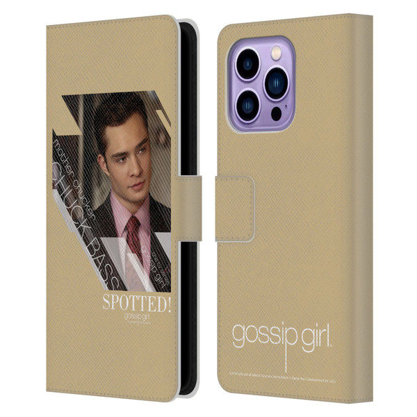 Gossip Girl Graphics Chuck Leather Book Wallet Case Cover For Apple iPhone 14 Pro Max