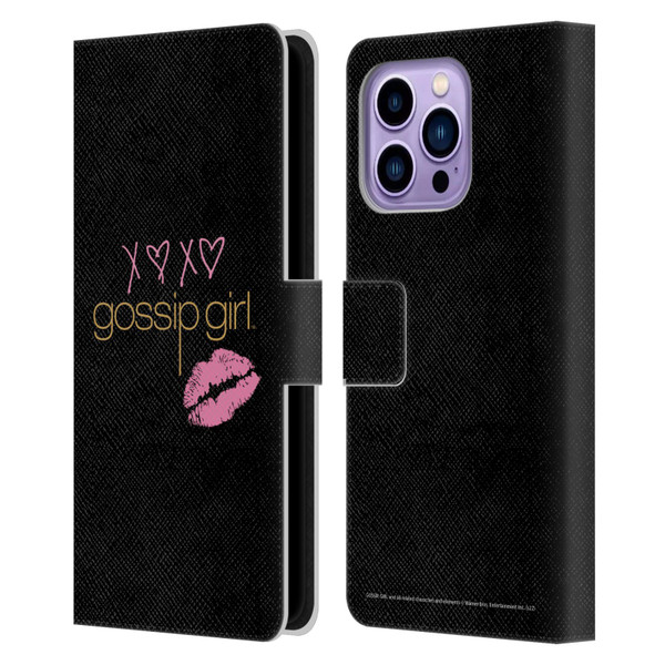 Gossip Girl Graphics XOXO Leather Book Wallet Case Cover For Apple iPhone 14 Pro Max