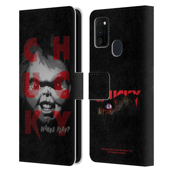 Child's Play Key Art Wanna Play 3 Leather Book Wallet Case Cover For Samsung Galaxy M30s (2019)/M21 (2020)