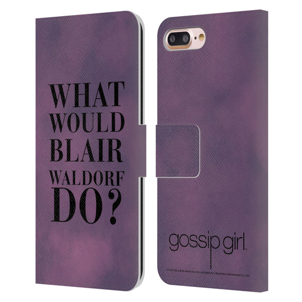 Gossip Girl Graphics What Would Blair Leather Book Wallet Case Cover For Apple iPhone 7 Plus / iPhone 8 Plus