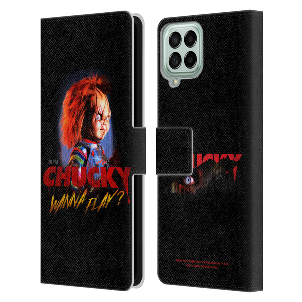 Child's Play Key Art Wanna Play 2 Leather Book Wallet Case Cover For Samsung Galaxy M53 (2022)