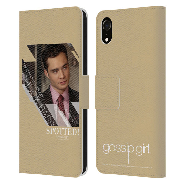 Gossip Girl Graphics Chuck Leather Book Wallet Case Cover For Apple iPhone XR