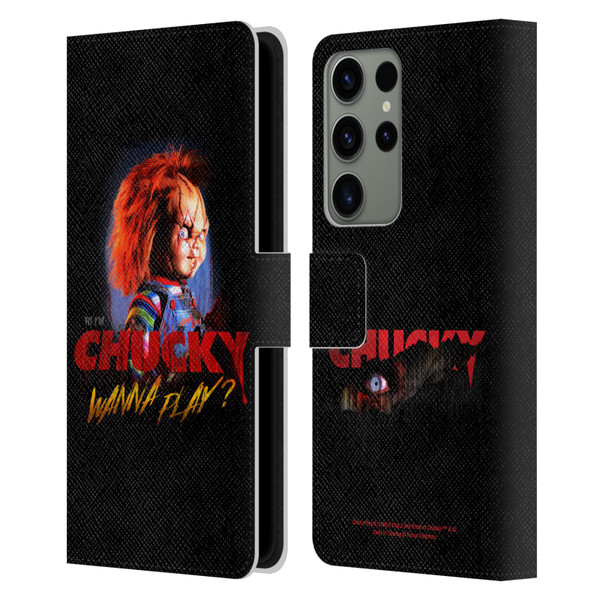 Child's Play Key Art Wanna Play 2 Leather Book Wallet Case Cover For Samsung Galaxy S23 Ultra 5G