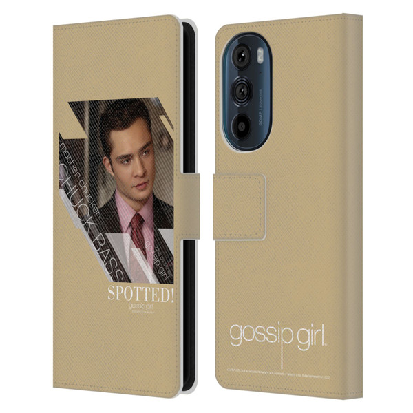 Gossip Girl Graphics Chuck Leather Book Wallet Case Cover For Motorola Edge 30