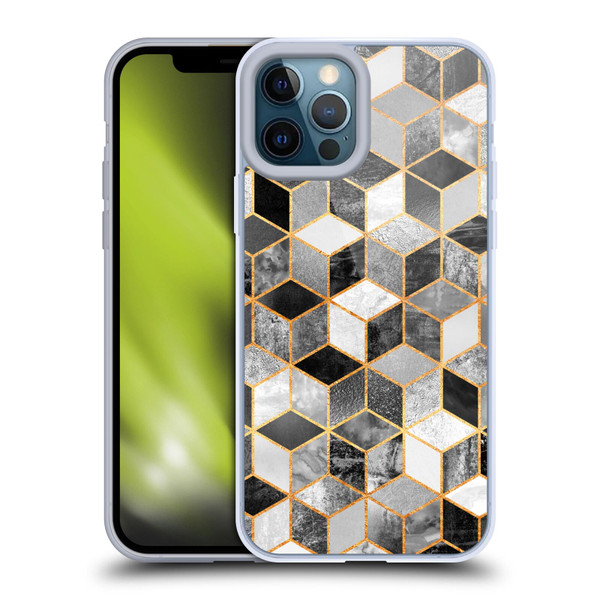 Elisabeth Fredriksson Cubes Collection Black And White Soft Gel Case for Apple iPhone 12 Pro Max