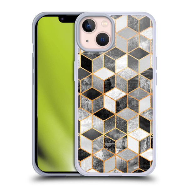 Elisabeth Fredriksson Cubes Collection Black And White Soft Gel Case for Apple iPhone 13