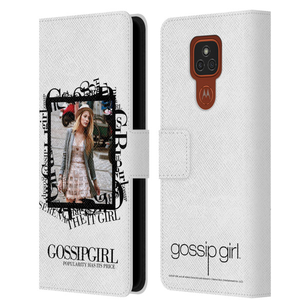 Gossip Girl Graphics Serena Leather Book Wallet Case Cover For Motorola Moto E7 Plus