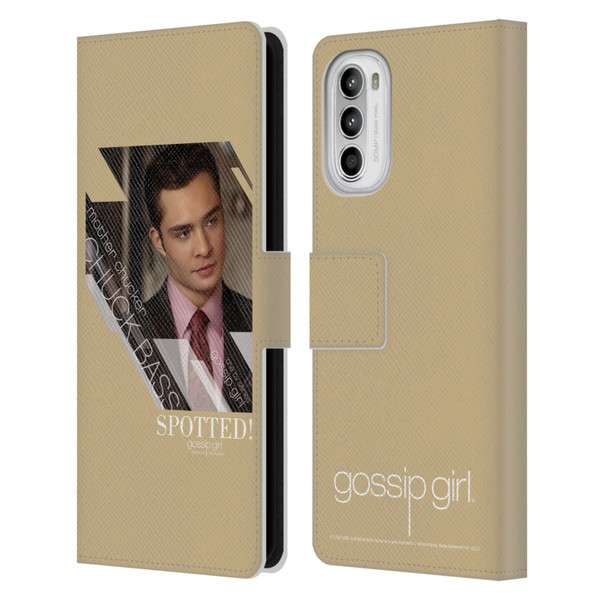 Gossip Girl Graphics Chuck Leather Book Wallet Case Cover For Motorola Moto G52
