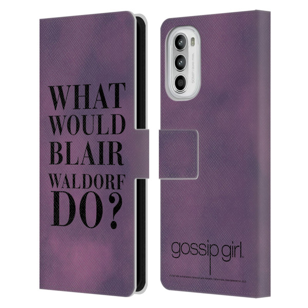 Gossip Girl Graphics What Would Blair Leather Book Wallet Case Cover For Motorola Moto G52