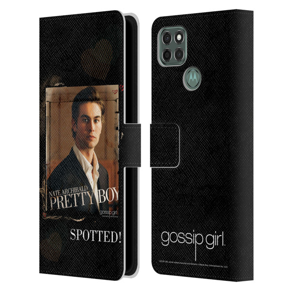 Gossip Girl Graphics Nate Leather Book Wallet Case Cover For Motorola Moto G9 Power