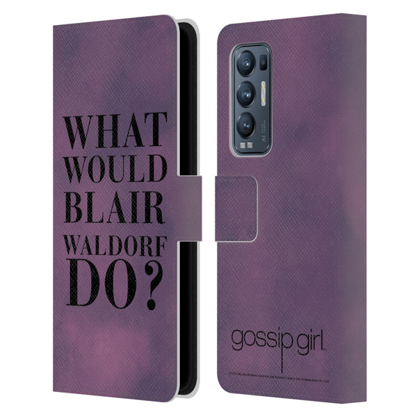 Gossip Girl Graphics What Would Blair Leather Book Wallet Case Cover For OPPO Find X3 Neo / Reno5 Pro+ 5G