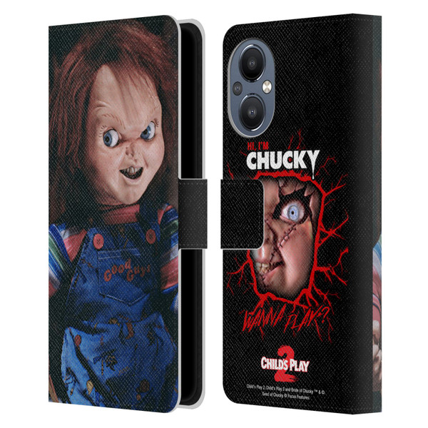 Child's Play II Key Art Doll Leather Book Wallet Case Cover For OnePlus Nord N20 5G
