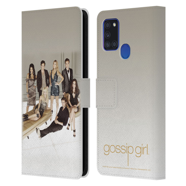 Gossip Girl Graphics Poster Leather Book Wallet Case Cover For Samsung Galaxy A21s (2020)