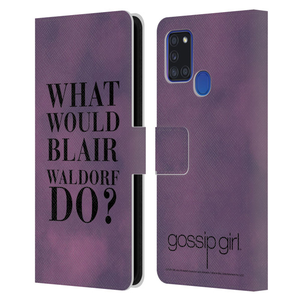 Gossip Girl Graphics What Would Blair Leather Book Wallet Case Cover For Samsung Galaxy A21s (2020)