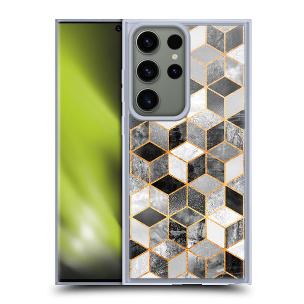Elisabeth Fredriksson Cubes Collection Black And White Soft Gel Case for Samsung Galaxy S23 Ultra 5G