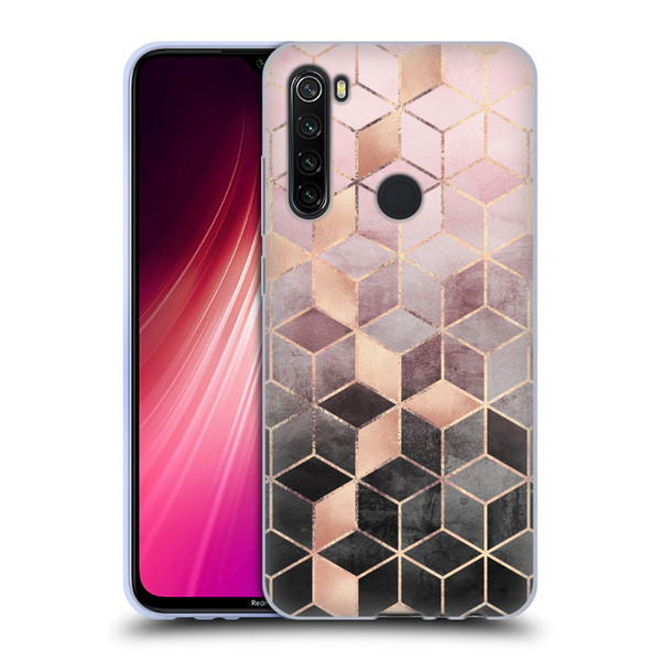 Elisabeth Fredriksson Cubes Collection Pink And Grey Gradient Soft Gel Case for Xiaomi Redmi Note 8T