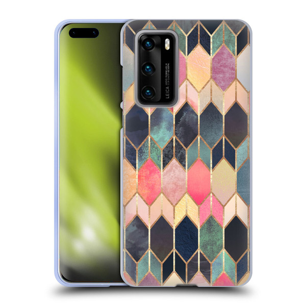 Elisabeth Fredriksson Geometric Design And Pattern Colourful Stained Glass Soft Gel Case for Huawei P40 5G