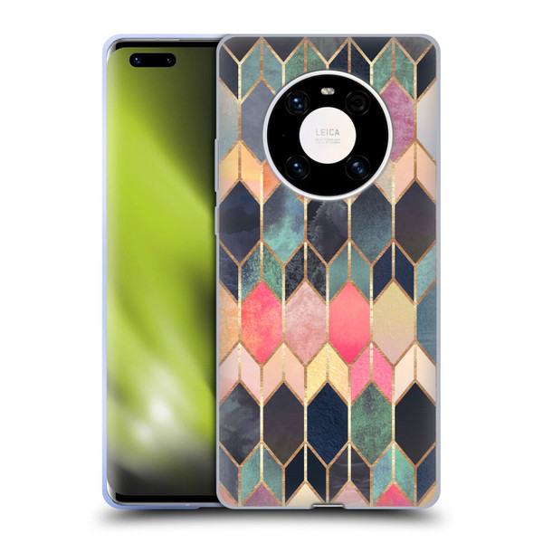 Elisabeth Fredriksson Geometric Design And Pattern Colourful Stained Glass Soft Gel Case for Huawei Mate 40 Pro 5G