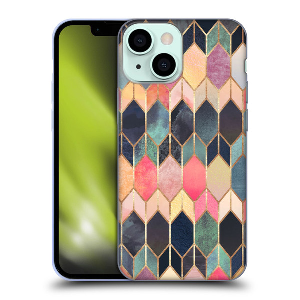 Elisabeth Fredriksson Geometric Design And Pattern Colourful Stained Glass Soft Gel Case for Apple iPhone 13 Mini