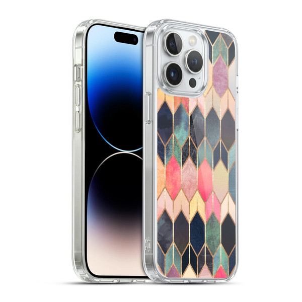 Elisabeth Fredriksson Geometric Design And Pattern Colourful Stained Glass Soft Gel Case for Apple iPhone 14 Pro Max & MagSafe