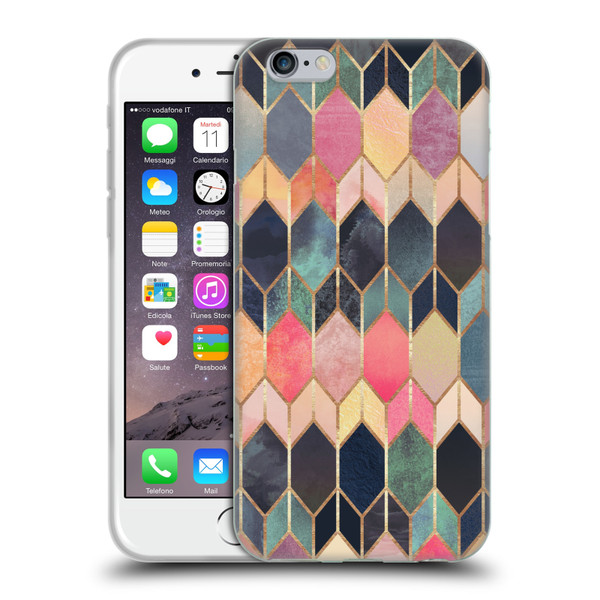 Elisabeth Fredriksson Geometric Design And Pattern Colourful Stained Glass Soft Gel Case for Apple iPhone 6 / iPhone 6s